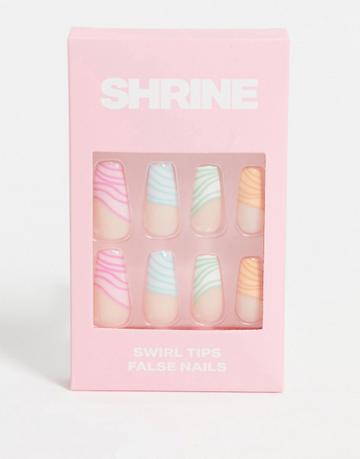 Shrine False Nails - Swirl-multi