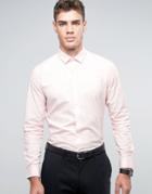 Asos Slim Shirt With Stretch In Pink - Pink