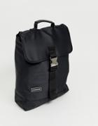 Consigned Black Satin Effect Backpack - Black