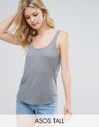 Asos Tall Swing Tank With Skinny Straps - Green