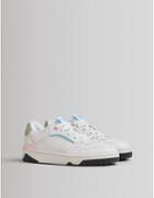 Bershka Sporty Sneakers With Pastel Detail In White