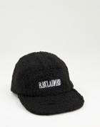 Reclaimed Vintage Inspired Unisex 5 Panel Cap With Logo In Black Fleece