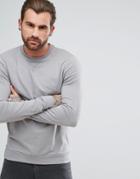 Asos Lightweight Muscle Sweatshirt In Gray - Gray