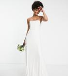 Tfnc Tall Bridal Maxi Dress With Corset In Ivory-white