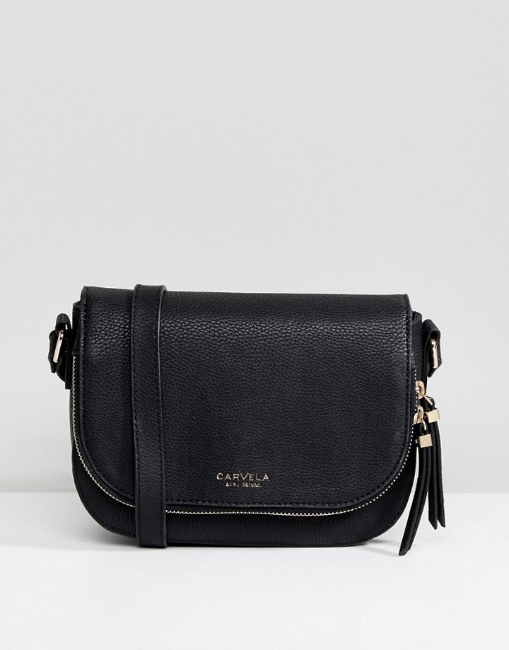 Carvela Soula Day Saddle Zip Crossbody Bag - Black