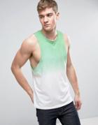 Another Influence Drop Armhole Ombre Tank Tank - Green
