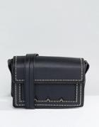 Melie Bianco Vegan Leather Crossbody Bag - Black