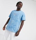 Crooked Tongues T Shirt In Blue Wash With Logo