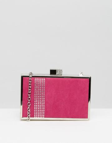 Lotus Box Clutch Bag - Pink