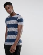 Minimum Cabra Striped T-shirt - Navy