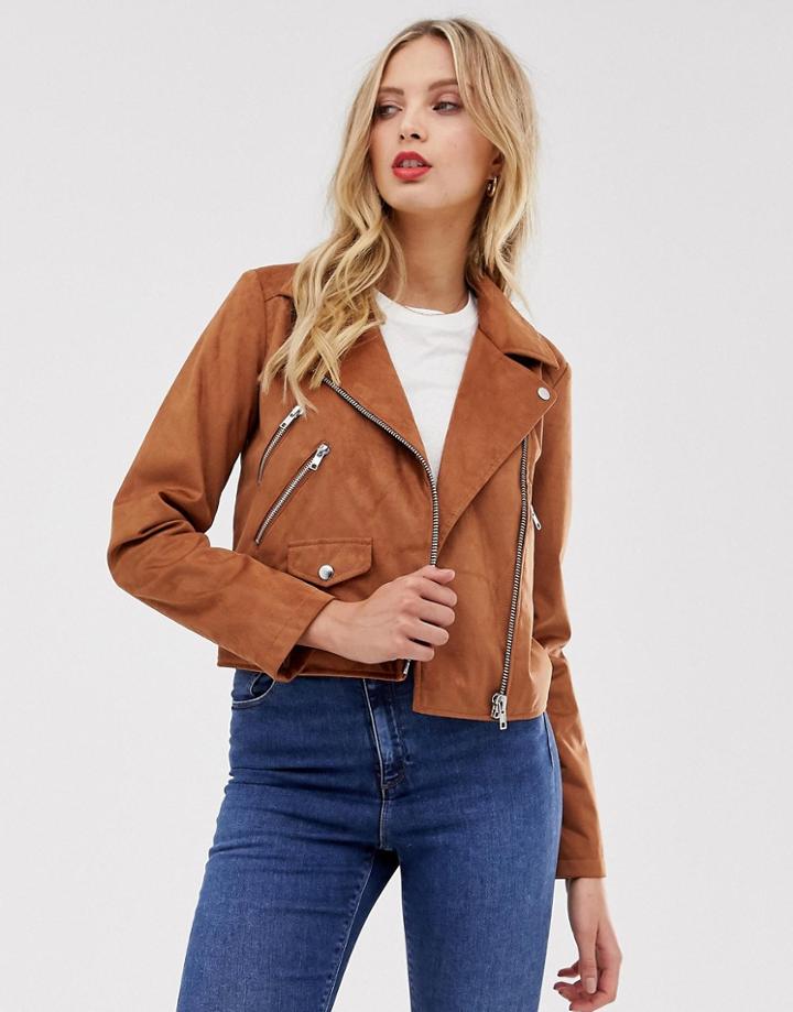 Asos Design Suedette Biker Jacket