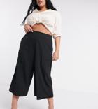 Asos Design Curve Mix & Match Culotte With Clean High Waist-black