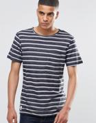 Native Youth Stripe Pocket T-shirt - Gray