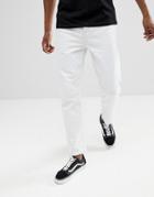 Asos Design Recycled Tapered Jeans In White - White