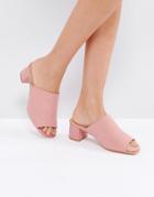Truffle Kitten Heel Mule Sandal - Pink