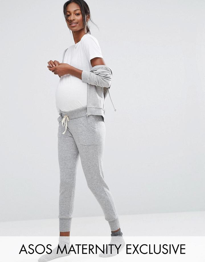 Asos Maternity Lounge Knitted Joggers - Gray