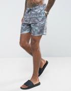 Asos Swim Shorts With Geo-tribal Print In Mid Length - Multi