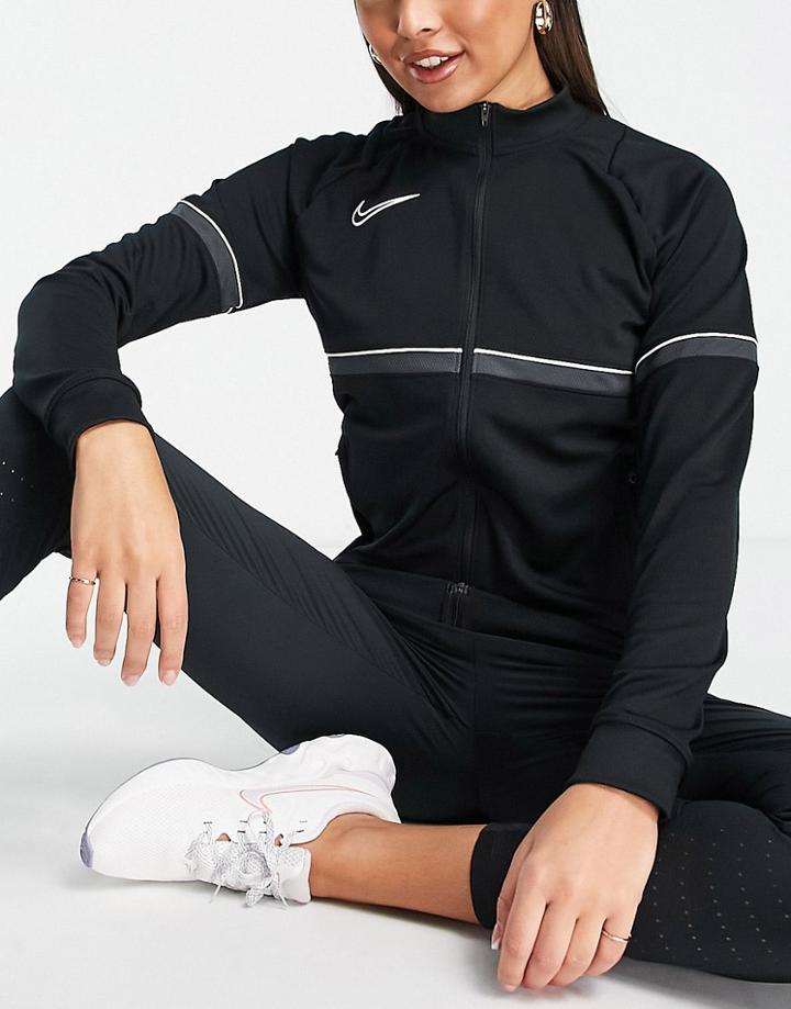 Nike Soccer Dri-fit Academy21 Polyknit Track Jacket In Black