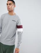 Jack & Jones Originals Sweatshirt With Sports Arm Stripe - Gray