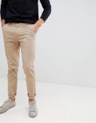 Burton Menswear Skinny Fit Chinos In Tan - Tan