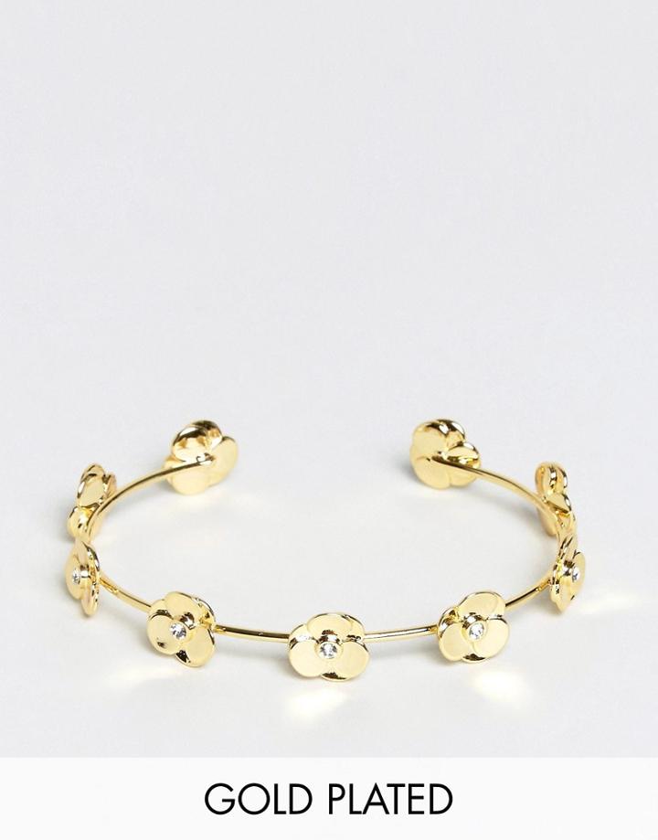 Ted Baker Parsia Pressed Flower Cuff - Gold