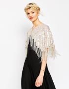 Asos Pretty Iridescent Embellished Cape - Pink