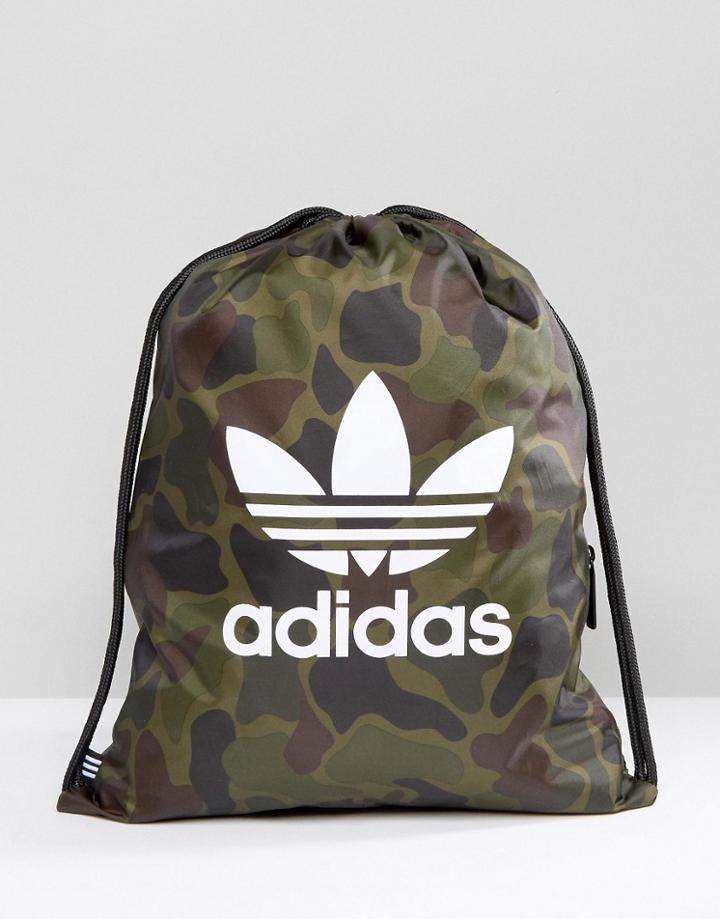 Adidas Originals Gym Backpack In Camo Bk7213 - Multi