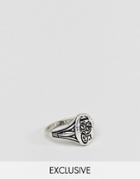 Reclaimed Vintage Inspired Signet Ring In Silver Exclusive At Asos - Silver
