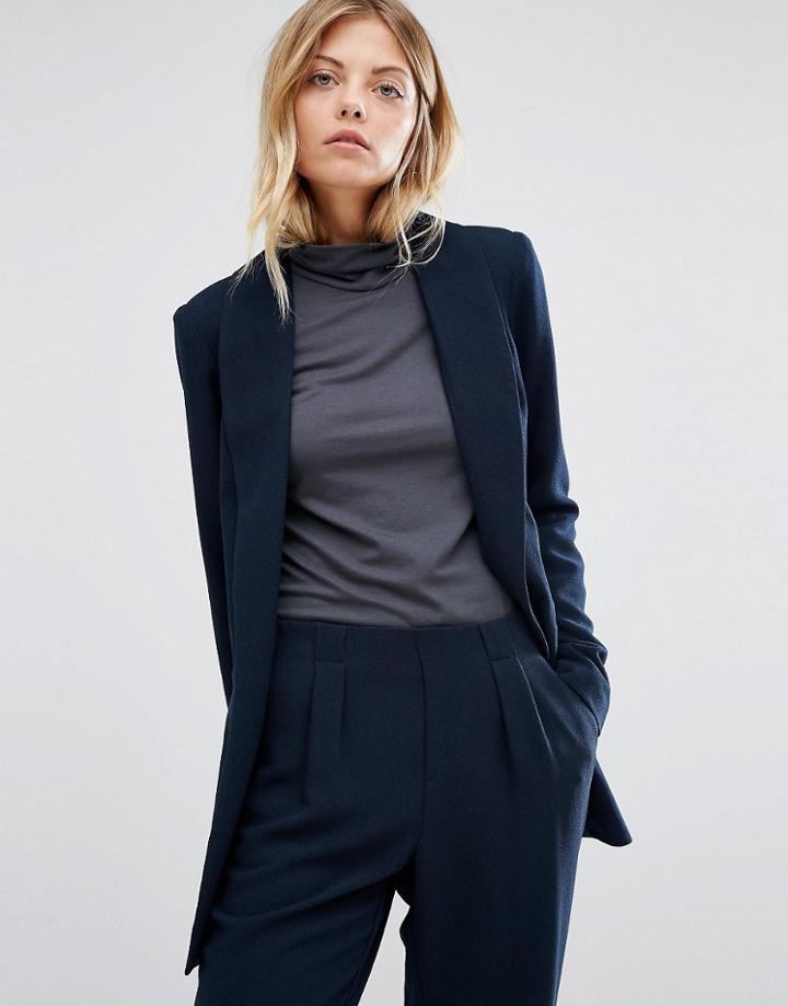 Vero Moda Tailored Longline Blazer - Navy