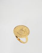 Katie Mullally Gold Plated Sixpence English Coin Ring - Gold