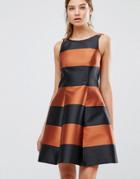 Coast Milliana Bronze Stripe Dress - Multi