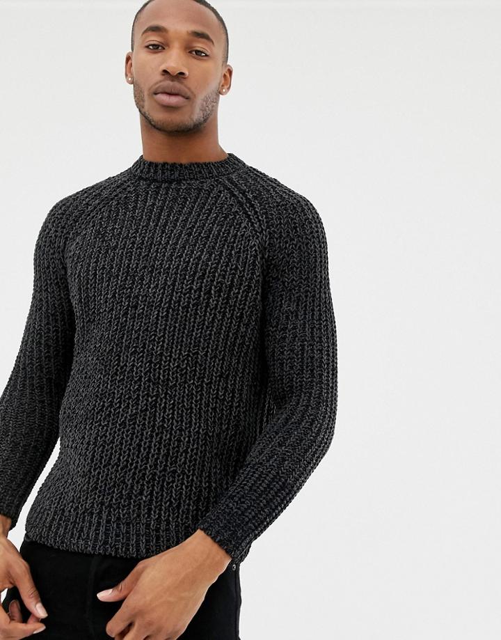 Pull & Bear Chenille Sweater In Gray - Gray