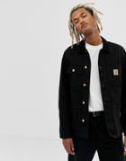 Carhartt Wip Michigan 100% Organic Cotton Jacket In Black Rinsed - Black
