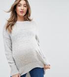 Maternity Knitted Sweater - Gray