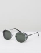 Han Kjobenhavn Outdoor Steel Sunglasses In Titanium - Black