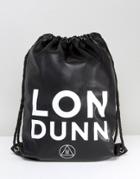 Missguided Londunn Faux Leather Drawstring Bag - Black