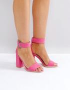 Raid Marina Pink Block Heeled Sandals - Pink