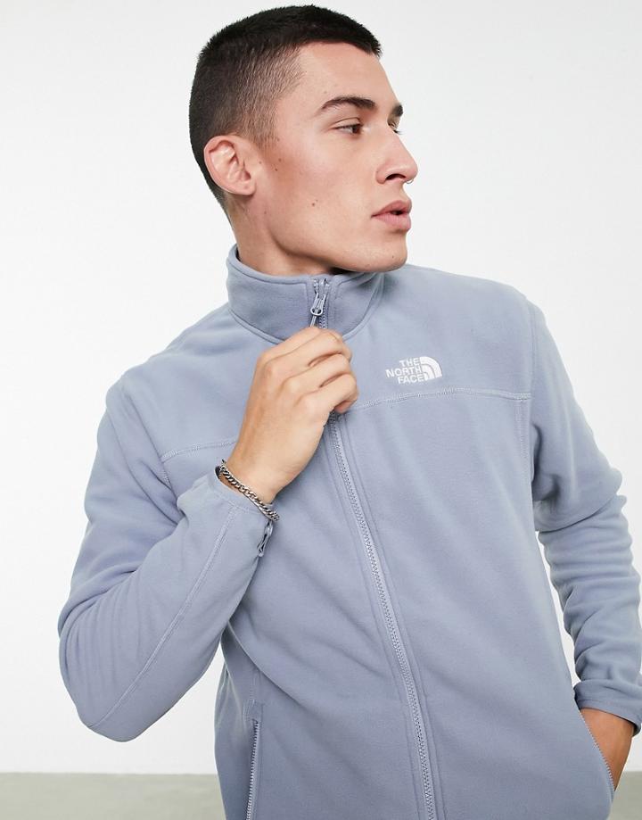 The North Face 100 Glacier Full Zip Fleece In Gray-grey