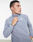 The North Face 100 Glacier Full Zip Fleece In Gray-grey