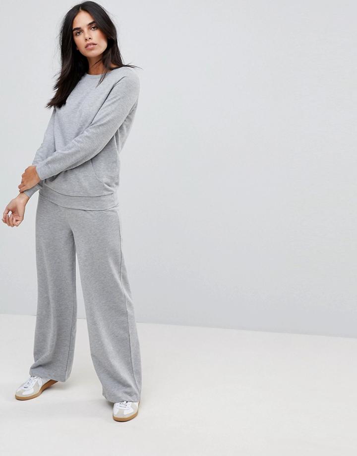 Vila Clean Wide Leg Pants - Gray