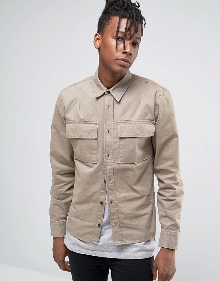 Religion Military Shirt - Beige