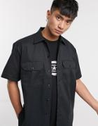 Dickies Short Sleeve Work Shirt In Black
