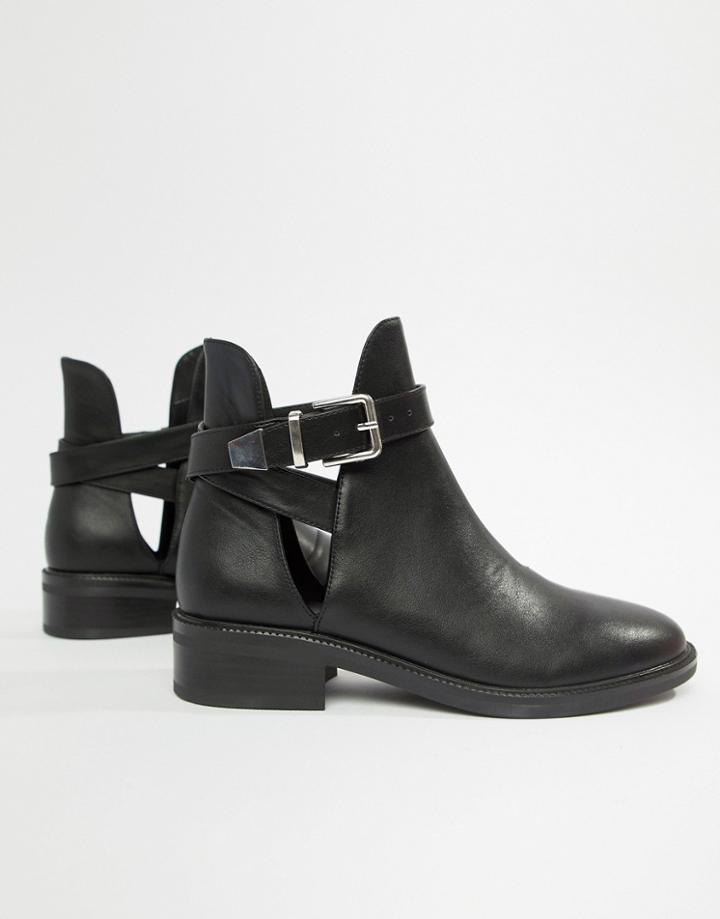 Raid Luisa Black Metal Tipped Ankle Boots - Black