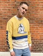 Asos Design Sweatshirt With Vintage Disney Donald Duck Print In Color Block-multi