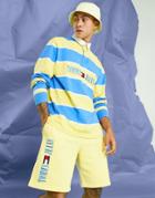 Tommy Jeans Acid Capsule Cotton Stripe Rugby In Yellow/blue-multi