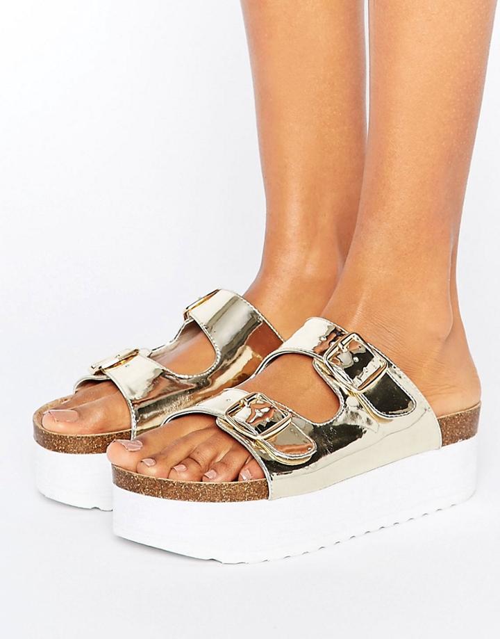 Kg Bettie Flatform Sandal - Gold