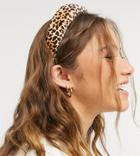 Daisy Street Padded Headband In Leopard Velvet-multi