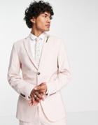 Selected Homme Slim Fit Suit Jacket In Dusty Pink