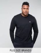 Fila Vintage Plus Long Sleeve T-shirt With Small Logo In Black - Black