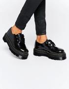 Dr Martens Holly Ribbon Flatform Shoes - Black Patent Lamper